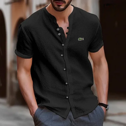 Chemise Henley texturée à boutons L.C - Vente de liquidation
