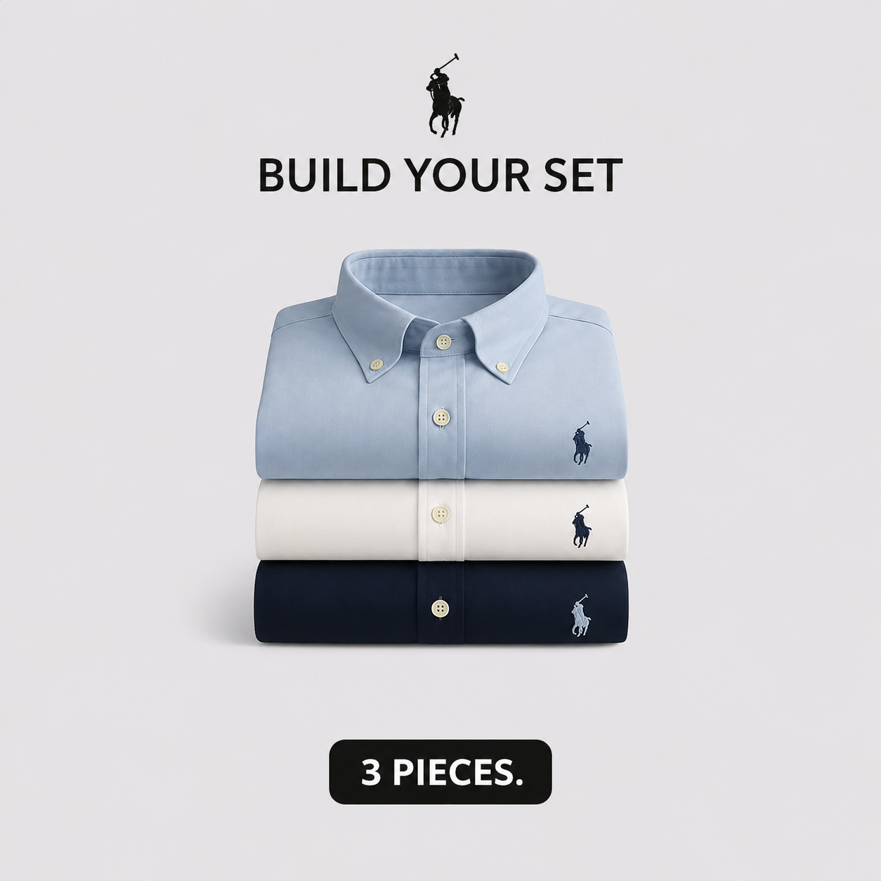 Ensemble chemise habillée premium 3 pièces