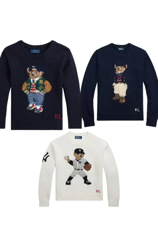Herren-Set 3 Styles RL Polo Bear Pullover-Set YANKES