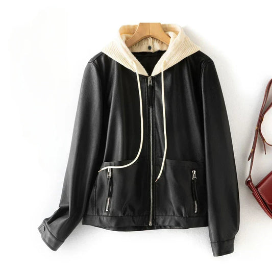 Lederhoodie Noam