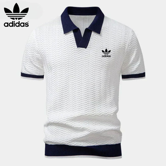 Retro-Strickpoloshirt für Herren