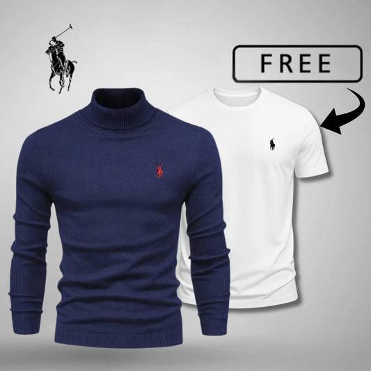 Pull col roulé premium pour homme + T-shirt gratuit aujourd'hui