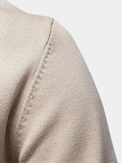 Cardigan en maille à col zippé uni