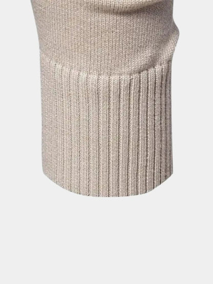 Cardigan en maille à col zippé uni
