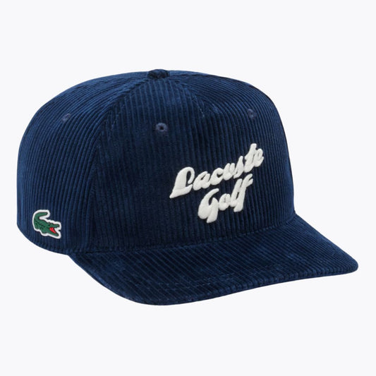 Casquette de golf en velours côtelé brodée L.C.