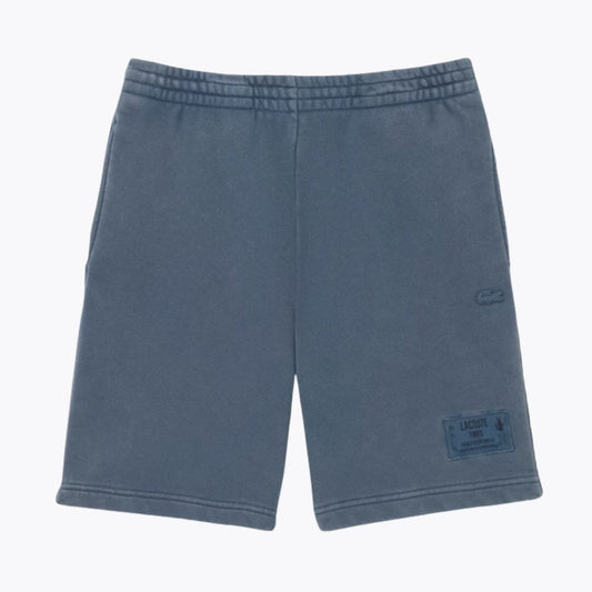 L.C Baumwoll-Fleece-Shorts mit Washed-Effekt