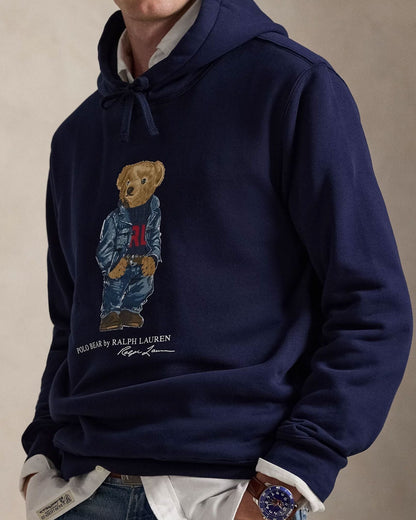 Herren Polo Bear Fleece-Kapuzenpullover