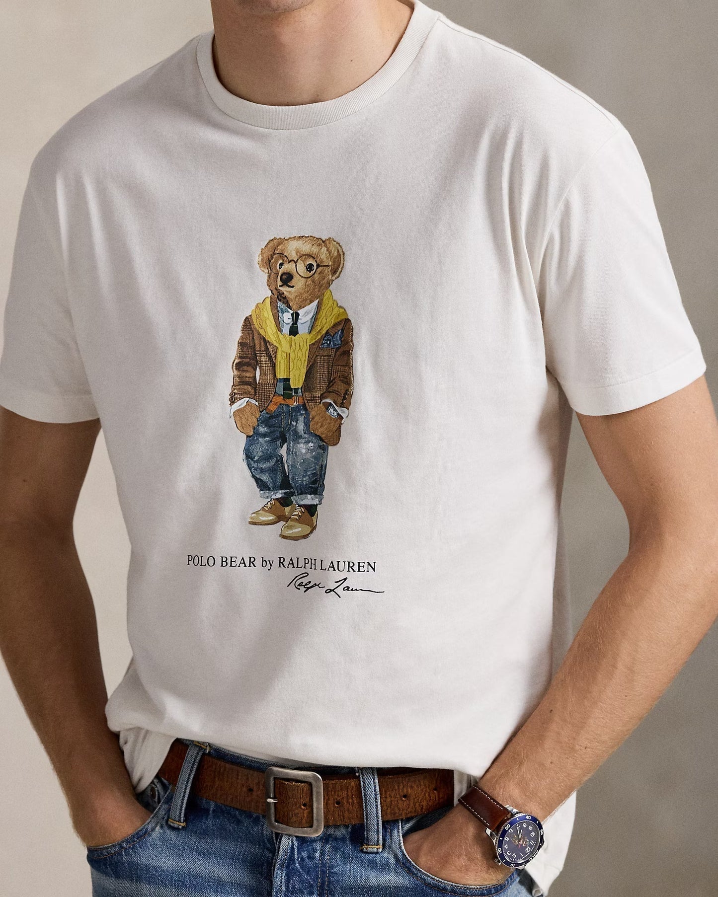 T-shirt Polo Bear en jersey pour homme Coupe classique
