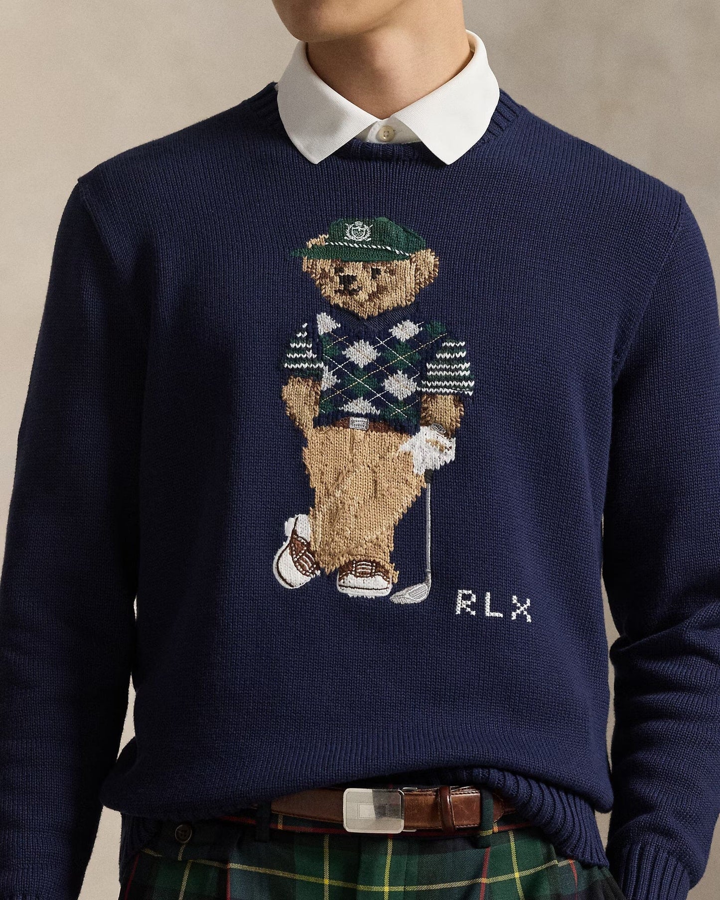 Pull en coton mélangé Polo Bear pour homme