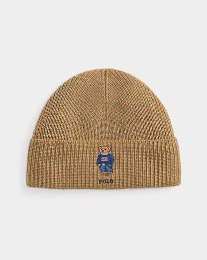 Herren-Mütze mit Polo Bear und Rippstrickbündchen