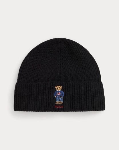 Herren-Mütze mit Polo Bear und Rippstrickbündchen