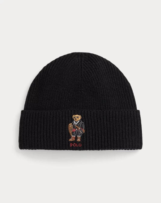 Bonnet en maille côtelée Polo Bear pour homme
