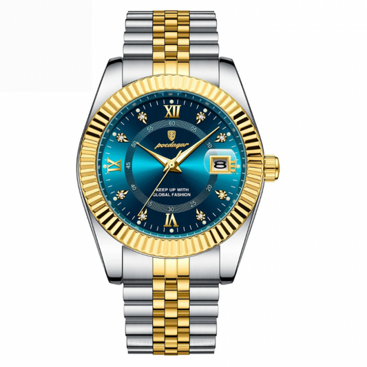 Montre POEDAGAR GoldenStar - 40 mm | Étanche | Acier inoxydable