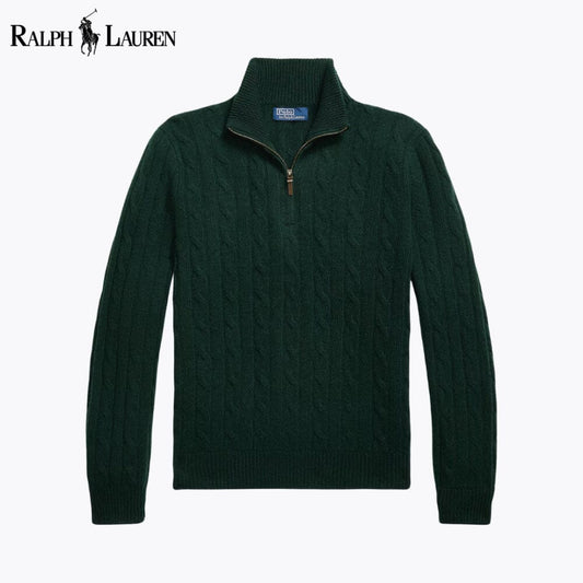 Men's Cable-Knit Cashmere Quarter-Zip Jumper