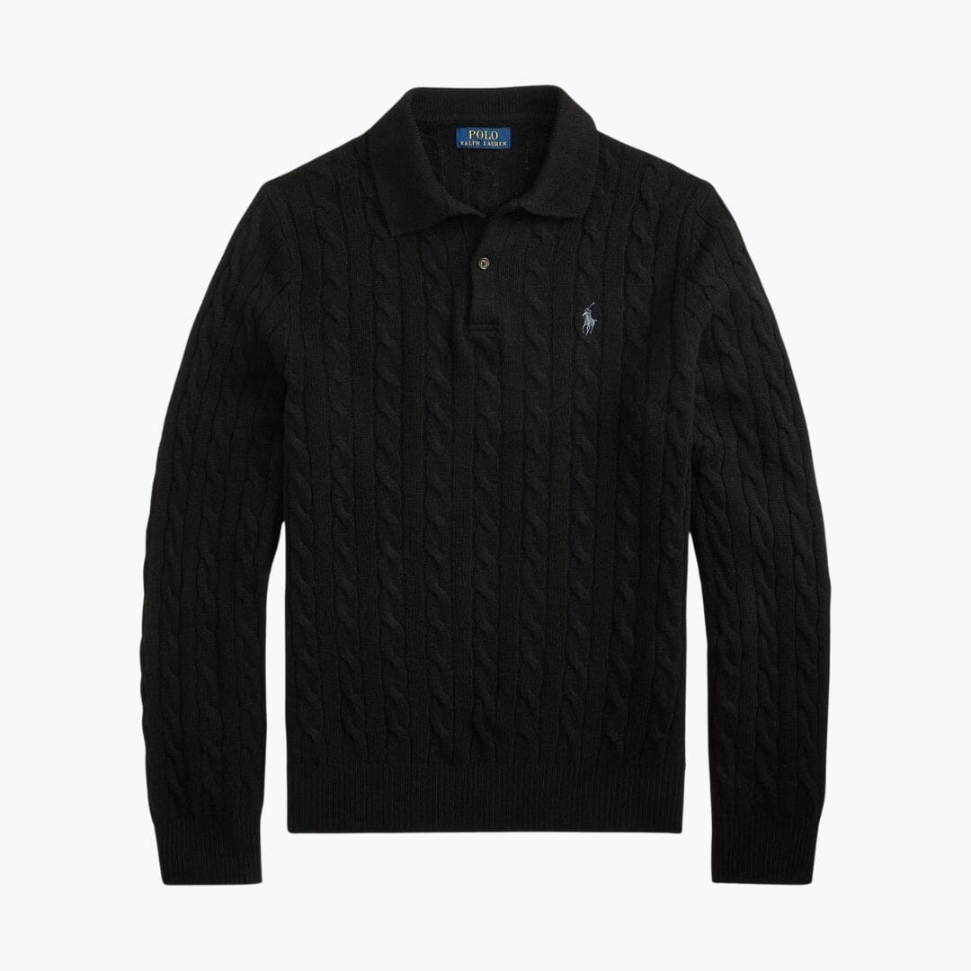Herren-Pullover mit Zopfmuster aus Wolle und Kaschmir