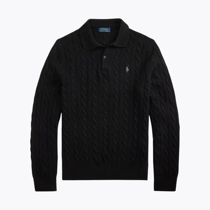 Herren-Pullover mit Zopfmuster aus Wolle und Kaschmir
