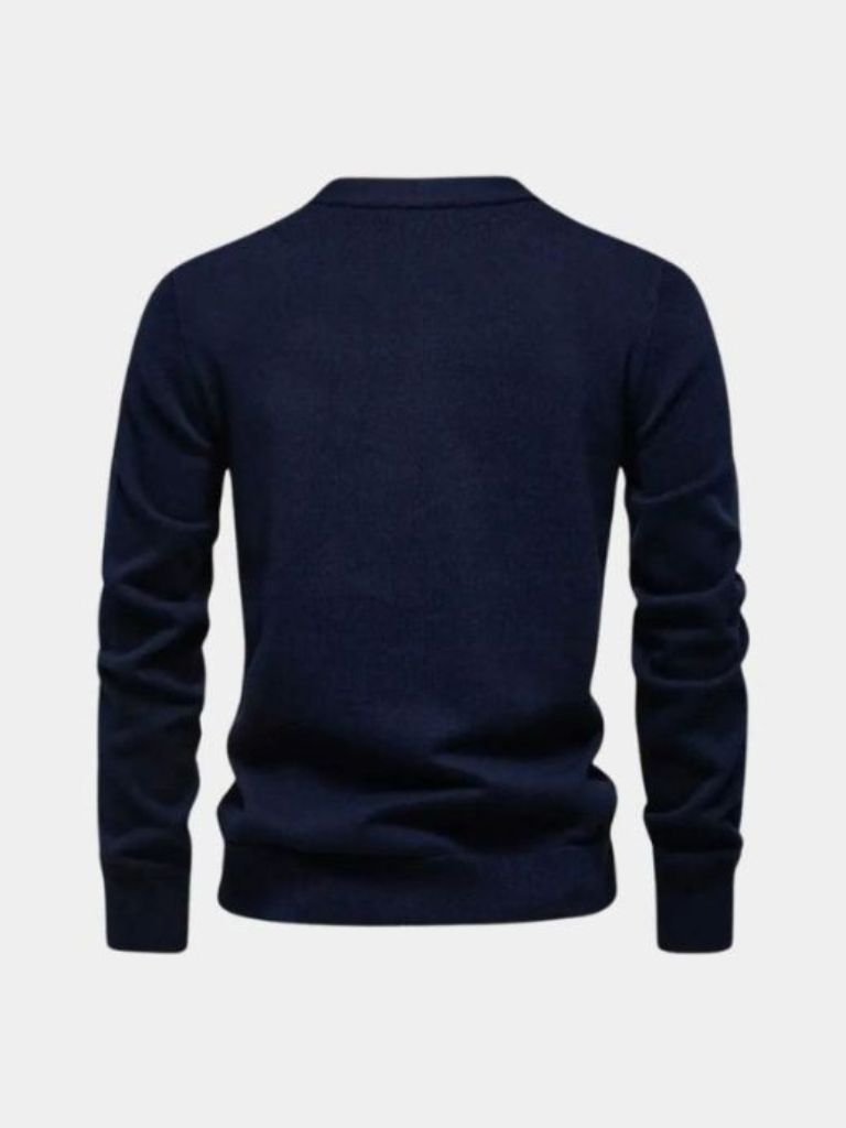 Cardigan à col en V tricoté – Cross & Crown